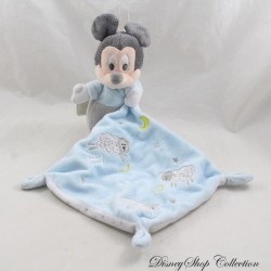 Mickey Mouse Handkerchief Blanket DISNEY BABY Blue Cloud Sheepskin 34 cm