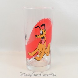 Pluto DISNEY Mickey & Friends Rosso Arancio Trasparente Bicchiere Alto 14 cm