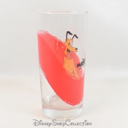 Pluto DISNEY Mickey & Friends Rosso Arancio Trasparente Bicchiere Alto 14 cm