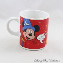 Mickey Espresso Coffee Mug DISNEYLAND PARIS Espresso Fantasia Magician Red Castle Ceramic 7 cm