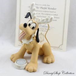 Pluto Dog Figurine DISNEY Lenox Pluto The Playfun Reindeer Reindeer White Porcelain 11 cm (R18)