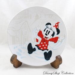 Assiette Minnie DISNEY Walt's Holiday Lodge neige Noël 20 cm