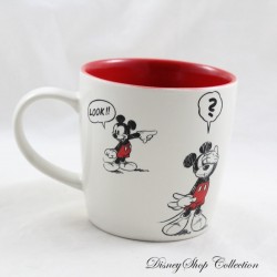 Taza Mickey DISNEYLAND PARIS boceto cómic cerámica blanca Disney 8 cm