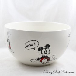 Ensaladera Mickey DISNEYLAND PARIS boceto cómic cerámica blanca Disney 23 cm