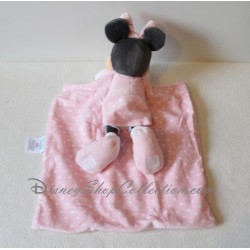 Doudou Minnie DISNEY STORE layette pink polka dots white cover 36 cm