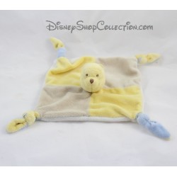 Security blanket Pooh DISNEY yellow gray square nodes The Pooh plate