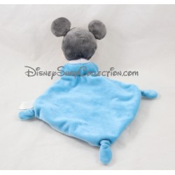 Doudou plana Mickey DISNEY BABY azul 3 nudos 31 cm