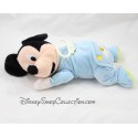 Peluche musicale Mickey DISNEY NICOTOY allongé pyjama bleu nuage 32 cm