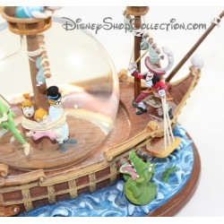 Snowglobe Peter Pan DISNEYLAND bateau Capitaine Crochet boule à neige 