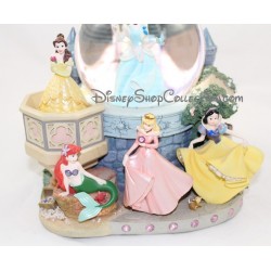 Snow globe musical Princess DISNEY Cinderella, Belle, Ariel, Aurora, Blanche Neige Castle ball snow 24 cm