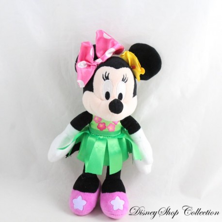 Peluche Minnie DISNEY Nicotoy Abito hula hawaiano foglia verde 20 cm Peluche Minnie DISNEY Nicotoy Abito hula hawaiano foglia verde 20 cm