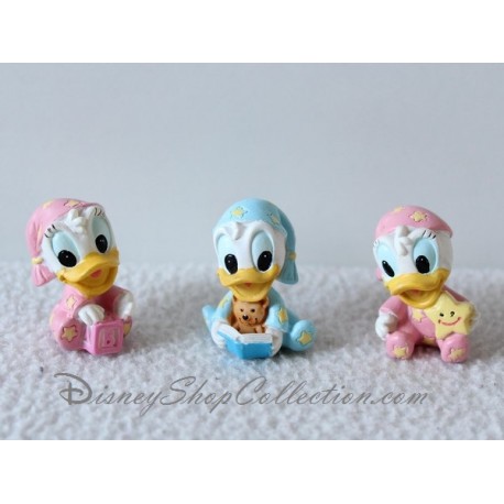 Figurines Donald et Daisy DISNEY bébé baptême dragées anniversaire sujet résine