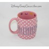 Mug en relief Minnie DISNEY tasse rose pois blanc en céramique 