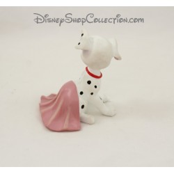 Figurine résine chien DISNEY Les 101 Dalmatiens couverture rose