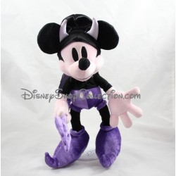 Peluche Mickey DISNEYLAND PARIS Halloween diable violet noir 33 cm