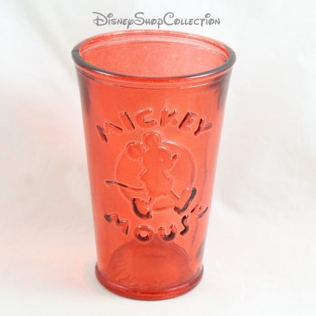 Dickes Glas Micky Maus DISNEY Rot Dickes Glas Micky Maus DISNEY Rot