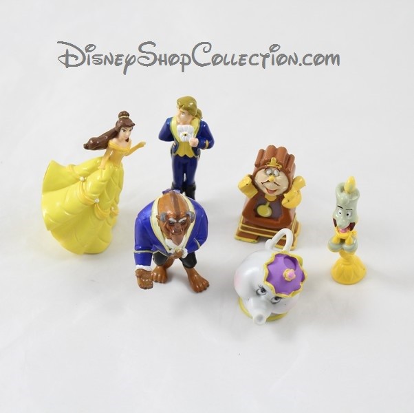 Lot de 6 mini figurines La Belle et la Bête DISNEY pvc - DisneySho