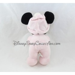 Musical soft toy Minnie DISNEYLAND PARIS pink pajamas with her bear Disney 25 cm