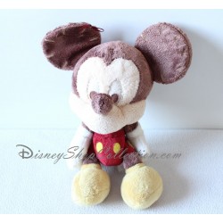 Peluche articulée Mickey NICOTOY boutons en bois coutures 33 cm