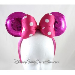 Serre-tête Minnie DISNEYPARKS oreilles de Minnie Mouse noeud rose sequins