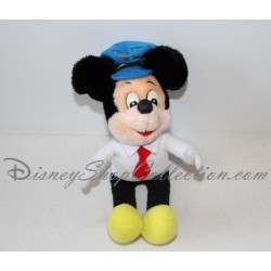 Peluche Mickey DISNEY vintage Wane Crazy casquette pilote Walt Disney 29 cm