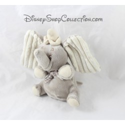 Peluche éléphant Dumbo DISNEY NICOTOY gris noeud papillon vichy 18 cm