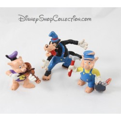 Figurines Les 3 petits cochon BULLYLAND Disney lot de 3 figurines cochon + loup pvc Bully 