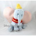 Peluche elefante Dumbo Disneylandia París cuello a rojo sombrero Disney 32 cm amarillo