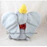 Peluche éléphant Dumbo DISNEYLAND PARIS col rouge chapeau jaune Disney 32 cm
