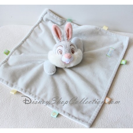 Flat blankie rabbit Pan Pan DISNEY STORE label Panpan grey 32 cm