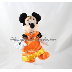 Plush Minnie DISNEYLAND PARIS Hindu orange satin dress 23 cm