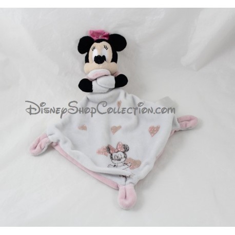 Baby comforter DISNEY BABY NICOTOY pink white handkerchief heart