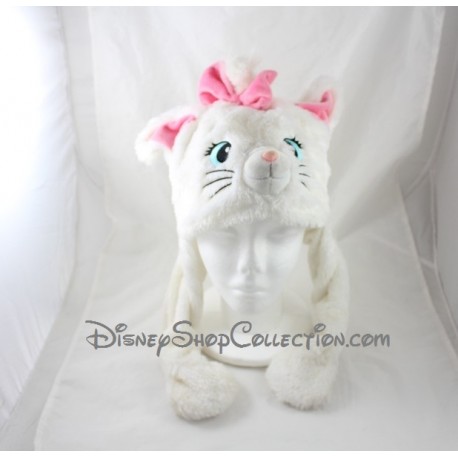 Bonnet Marie Les Aristochats Disneyland Paris Disney chapeau chat blanc  rose oreilles bougent articulées