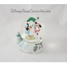 Snow globe Mickey Minnie DISNEY STORE mistletoe rabbit snowman snowball 14 cm