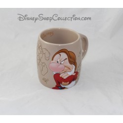 Dwarf mug grumpy DISNEYLAND PARIS snow white and the 7 dwarfs beige Disney 11 cm
