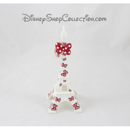 Figurine Tour Eiffel MERCI GUSTAVE Minnie noeud rouge Disney 16 cm