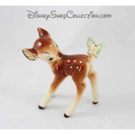 Figurine céramique biche DISNEY Bambi papillon 14 cm