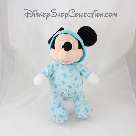 Resplandor de Mickey DISNEY NICOTOY azul pijama felpa en la luna oscura brillo 30 cm