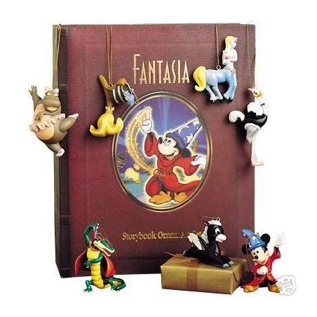 Libro WALT DISNEY impostare 7 Fantasia Storybook ornamenti resina figurine storia Prenota 10 cm