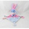 Doudou plana burro campana Eeyore NICOTOY disfrazado de conejo rosa y azul 29 cm