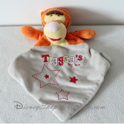 Doudou plat Tigrou DISNEY BABY Tigger's toy box orange gris 26 cm