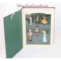 Buch Storybook Pinocchio WALT DISNEY set 6 Ornamente Figuren Harz Geschichte buchen 10 cm