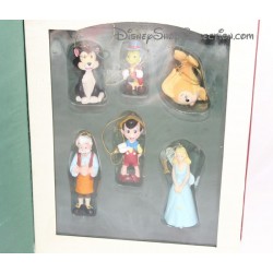 Libro cuento Pinocho WALT DISNEY set 6 adornos resina figuras historia reserva 10 cm