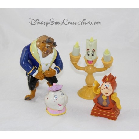 McDonald's Beauty and the Beast 2002 Disney 6 Toy Set Cake Decoration Sealed NEW 