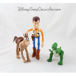 Lot von 3 DISNEY PIXAR Toy Story Woody Pil Haar Rex Figuren