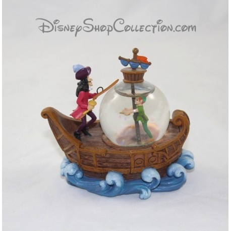 Pallone di SnowGlobe Peter Pan DISNEY barca capitano Uncino neve 11cm