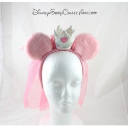Pink Minnie DISNEYLAND PARIS ears headband Crown and veil bride