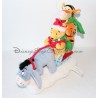 Automate musical en peluche Winnie l'ourson Disney traîneau de Noël