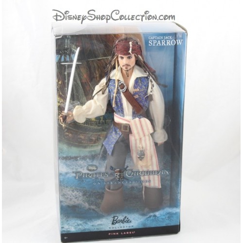 meester Hertellen Inzet Captain Collector Barbie doll MATTEL DISNEY Jack Sparrow Pirates...