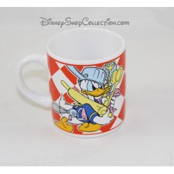 Mug Donald DISNEY white red Pan Cup 8 cm ceramic